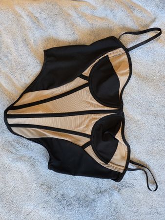 Shein Body, schwarz/beige, Gr. M
