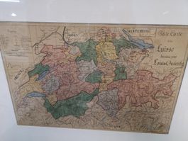 TRES ANCIENNE CARTE DE LA PETITE SUISSE