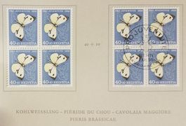 1956, Geschenkheft Pro Juventute ET, im 4-Block Kt. 108.-++
