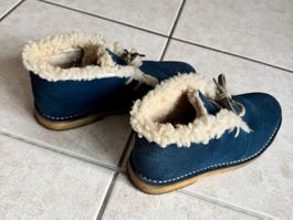 Dunkelblauer, gefütterter Bally Schuh, Grösse 39,