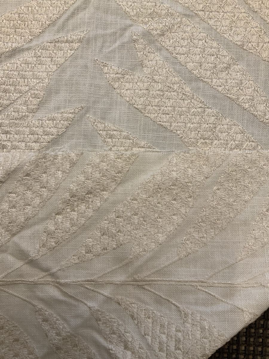 Tessuti: Coupon de tissu Larsen Blanc – Nuovo (secondo la descrizione) da rolle venduto da Tontonjulot 1