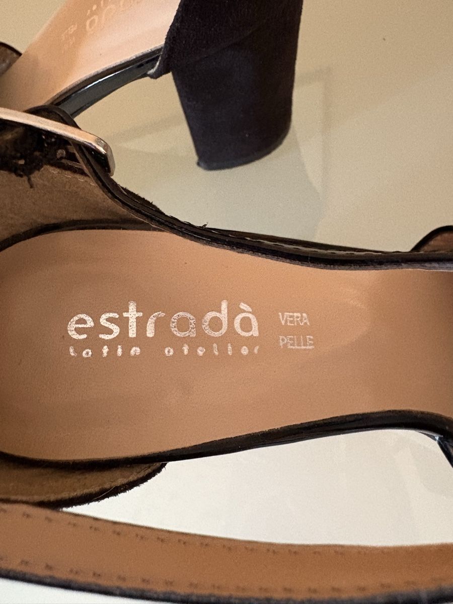 Scarpe da donna: Sandalo nero camoscio e pelle – Usato da Viganello venduto da Orisole 4