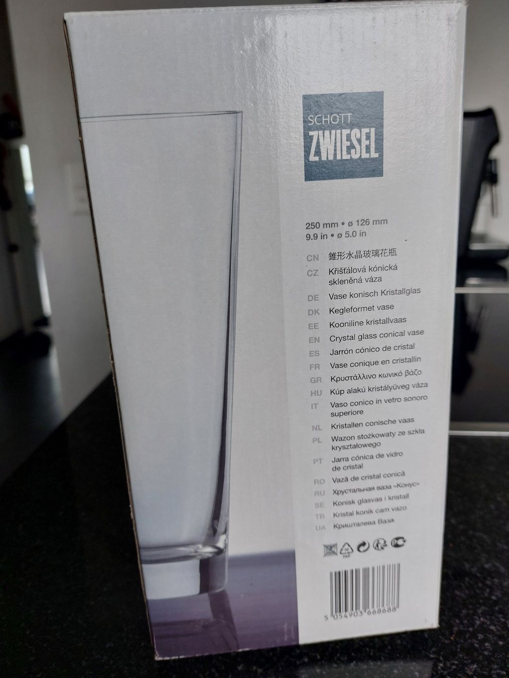 Zwiesel Vasi & Recipienti: Zwiesel Pure Kristallglas Vase – Nuovo e nell'imballaggio originale da Siebnen venduto da LastChanc2 4