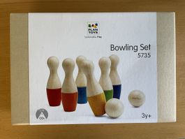 Kinderspielzeug aus Holz, Bowlingset