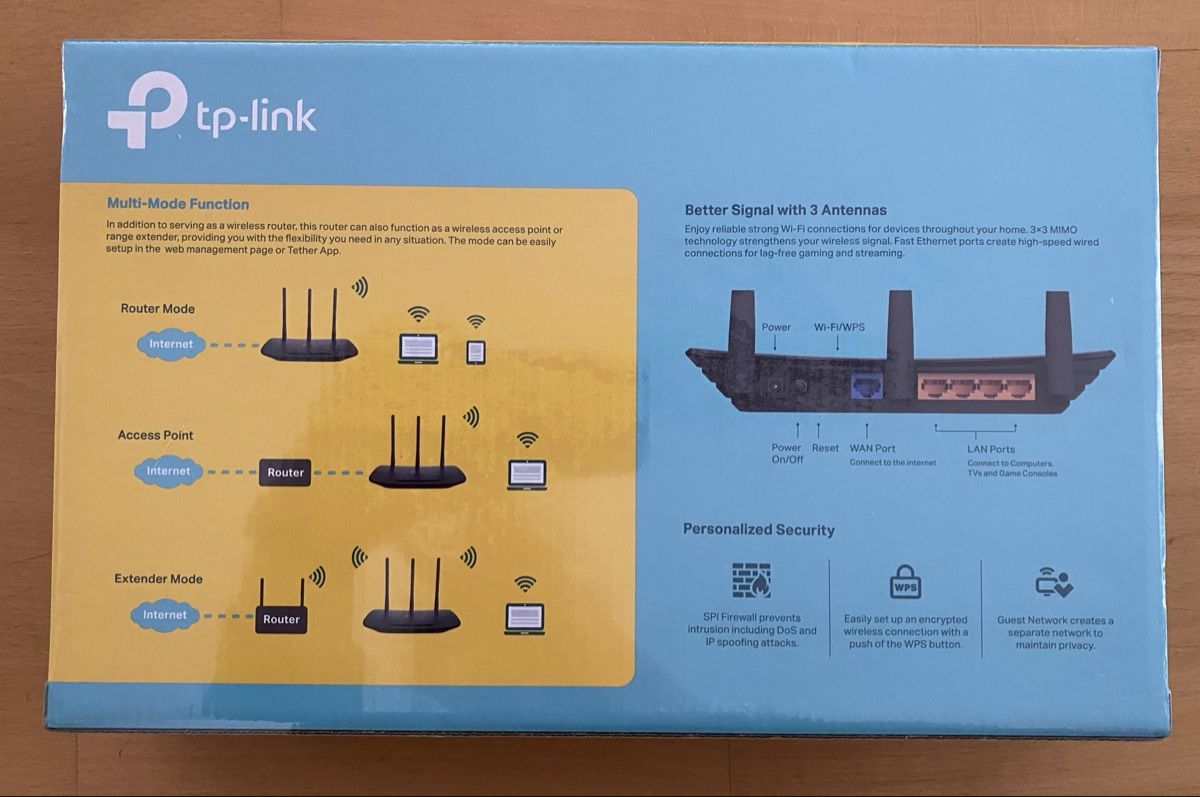 TP-Link Modem & Router: 450 Mbps Wireless N Router Tp-link – Nuovo e nell'imballaggio originale da Menzingen venduto da Katinka 1