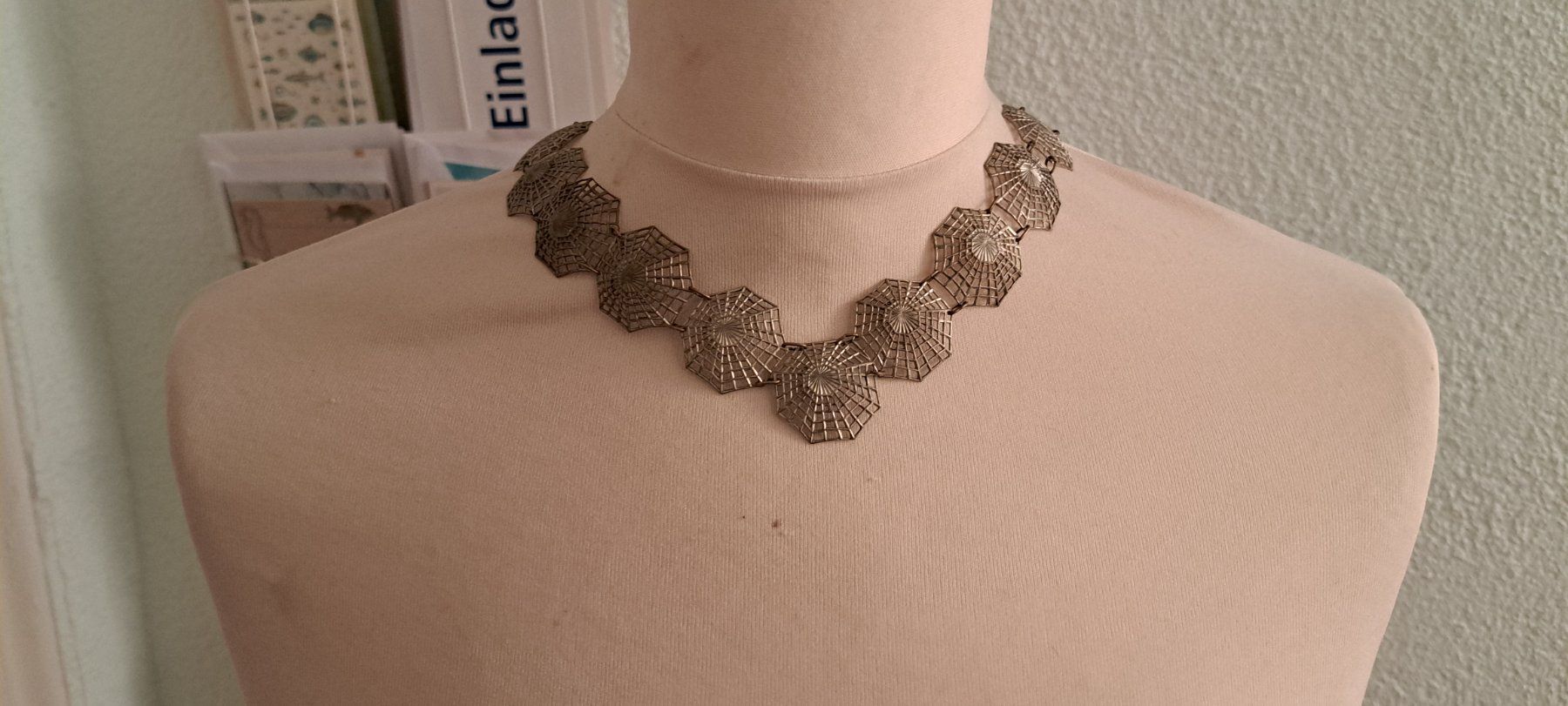 Catenine: Gothic Kette Spinnennetz vermutl. antik ca. 44cm, Verschluss – Usato da Ettingen venduto da Maranathatalitha 3