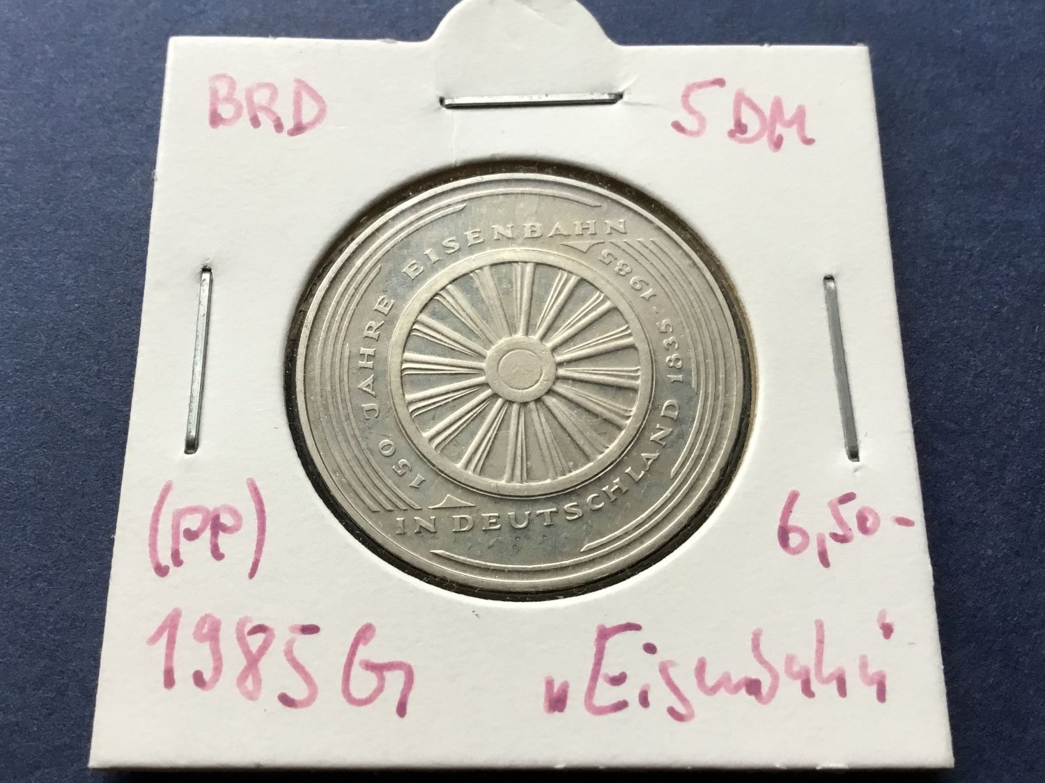 Tutti le monete: Deutschland,5 DM 1985 G. – Usato da St. Margrethen SG venduto da alfapeugeot10