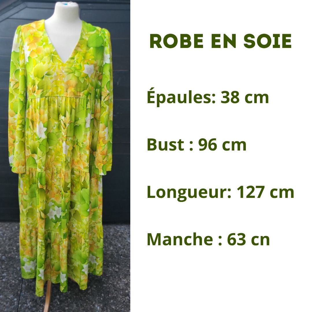 Robes: Robe en soie verte  – Neuf (Voir description) à Fribourg par VictoriaShop7 4