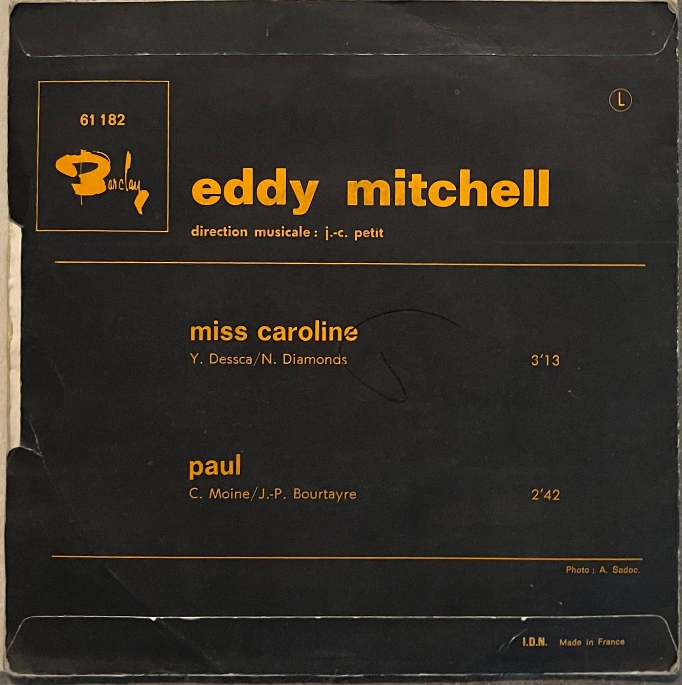 Schallplatten: EDDY MITCHELL - MISS CAROLINE – Gebraucht aus Bussigny von vinyl-pas-cher 1