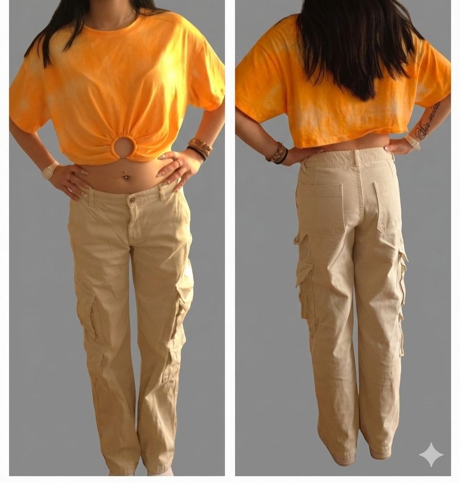 T-shirt: Orange Tie-Dye Crop Top - Summer Essential, Size Small – Usato da Zollikofen venduto da Tamyru77 1