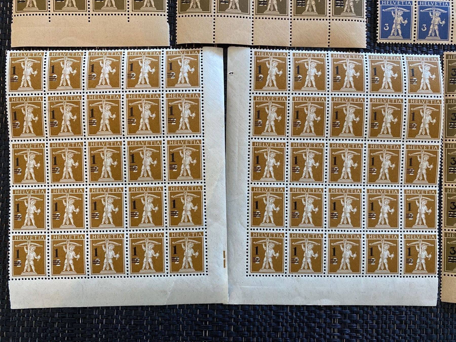 Alle Briefmarken: Bogen Sammlung Tellknabe Nr. 132 180 182 postfrisch ** – Neu (gemäss Beschreibung) aus Wil SG von Chefsugus 3