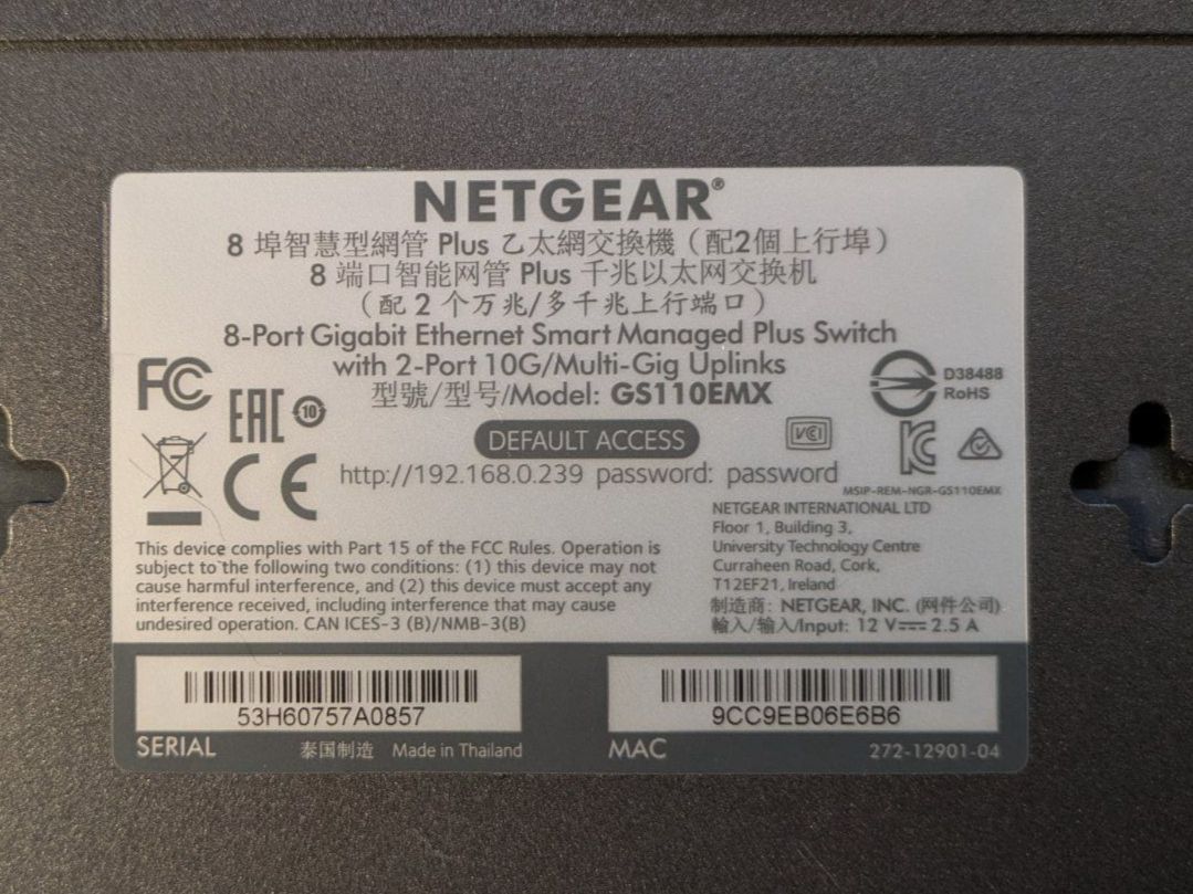Netgear Hubs & Switches: Netgear GS110EMX – Gebraucht aus Niederwangen BE von mousaka20 3