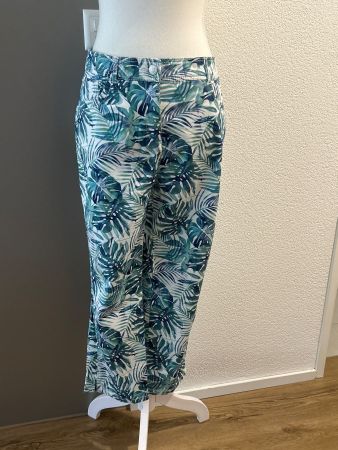 7/8 Damen Hose weiss mit Muster Canda von C&A Gr. 42