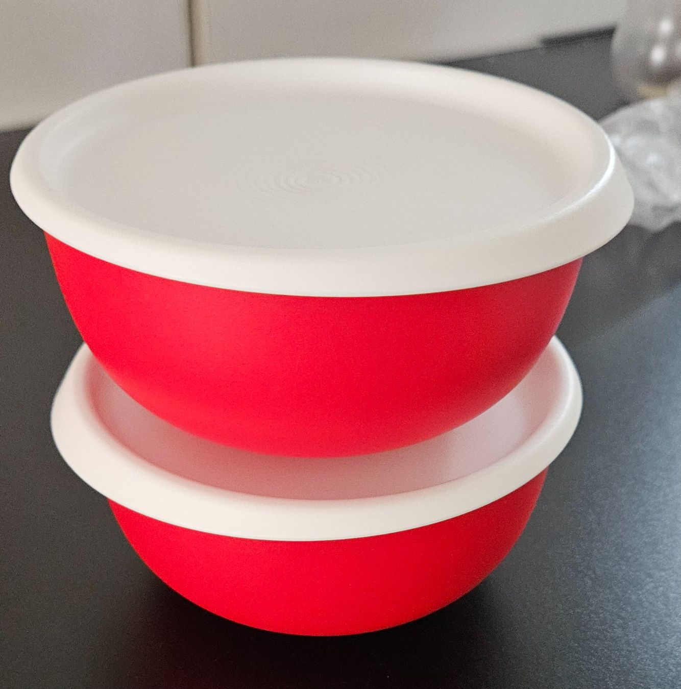 Tupperware Contenitori & Simili: Dessertschüsseli Rot 550ml – Nuovo e nell'imballaggio originale da Hasle b. Burgdorf venduto da buddle32
