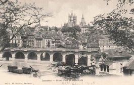 Lausanne grand pont et cathédrale