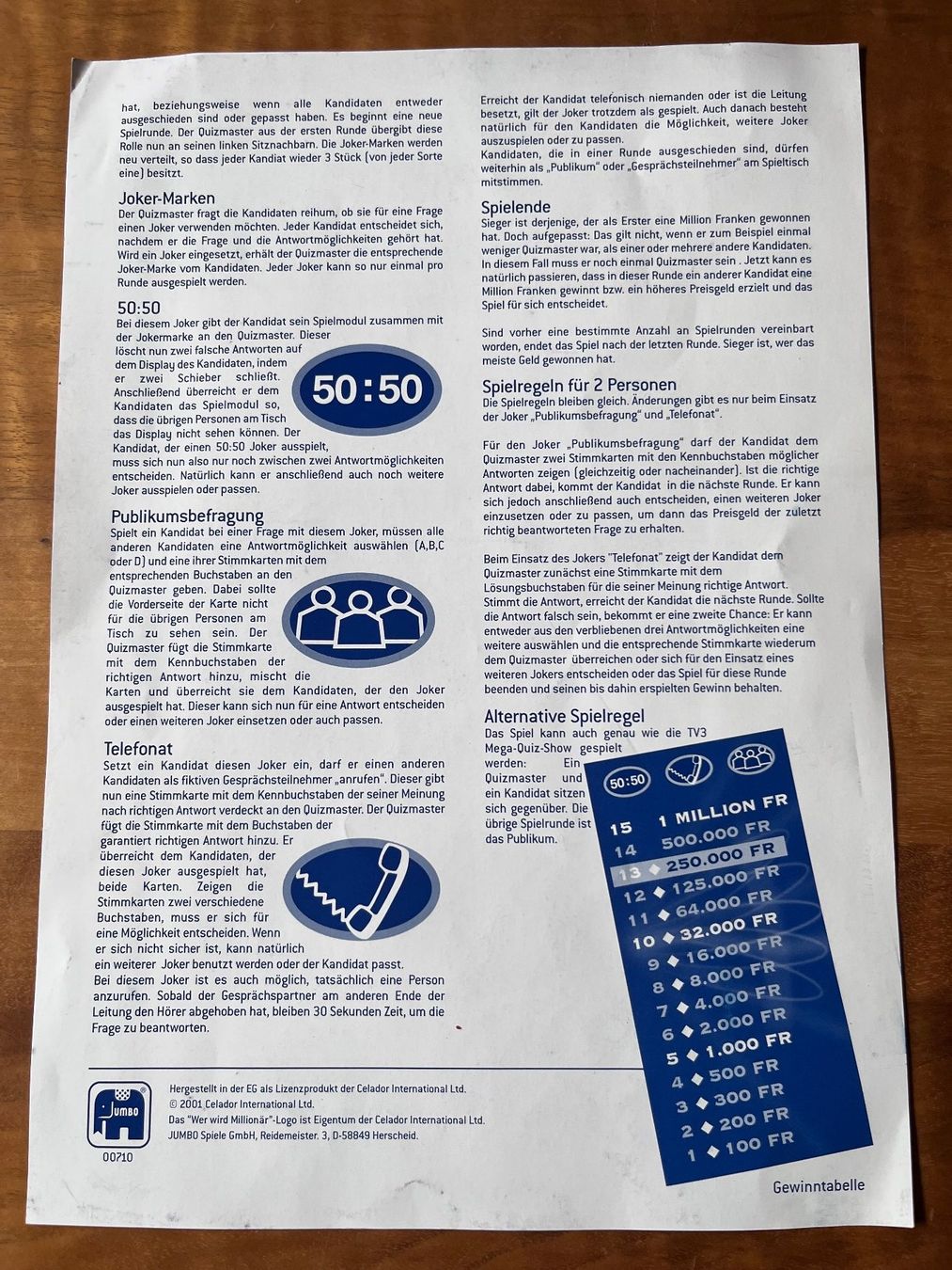 Giochi: Wer wird Millionär, ein Gesellschaftsspiel – Usato da Liestal venduto da suz_2xmj 3