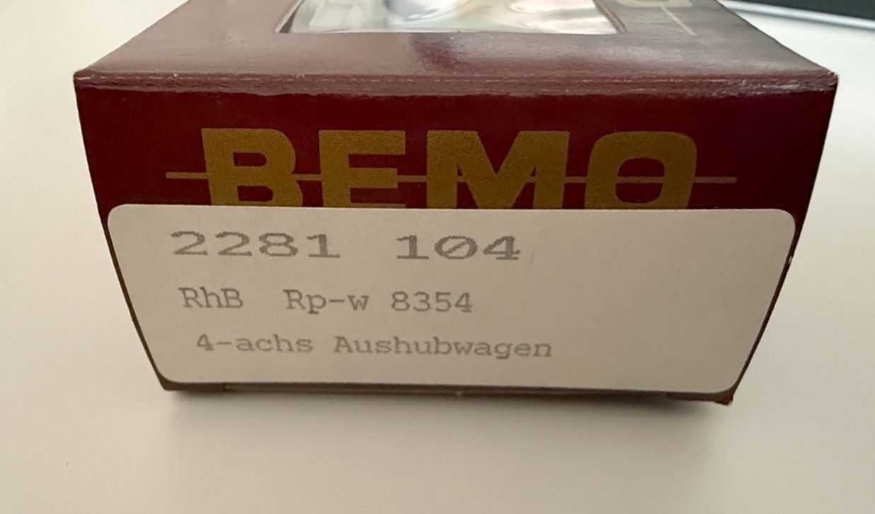 Bemo Modellini di ferrovie: Bemo RhB Rp-w 8354 Aushubwagen – Usato da Samedan venduto da Gischpel25 5