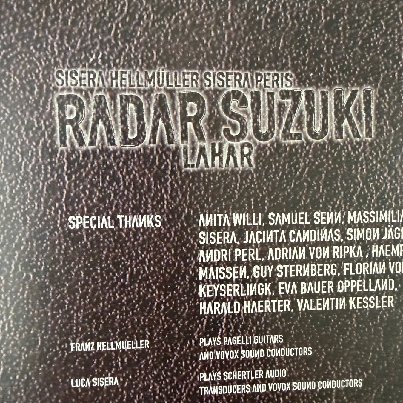 CD: Radar Suzuki, Lahar (CD Unit) Sisera / Hellmüller / Peris – Usato da Zug venduto da Mirare9 1