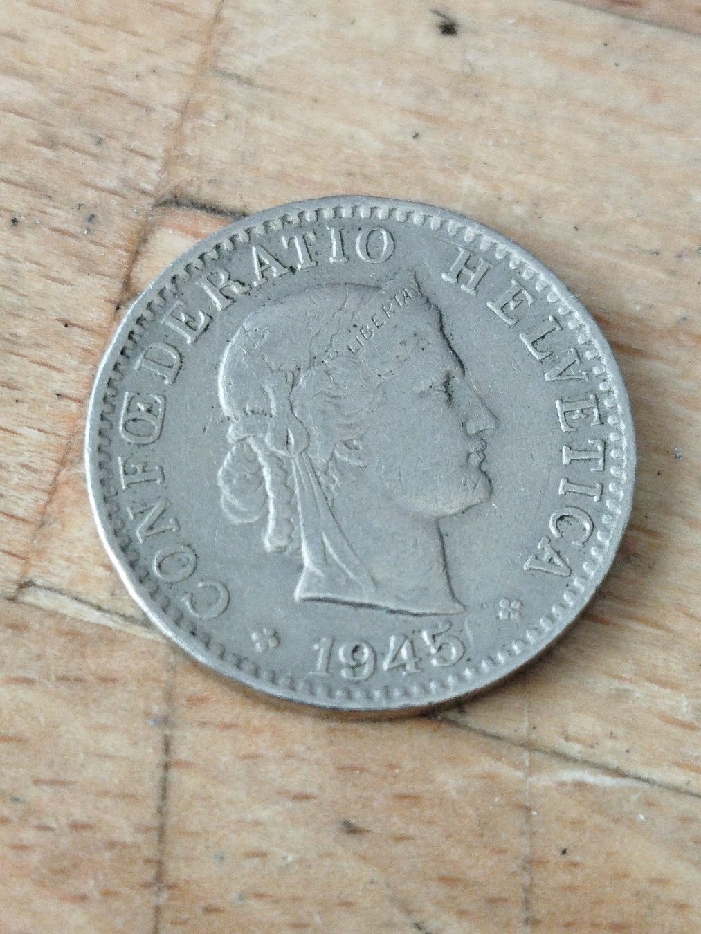 Tutti le monete: pièce 20 centimes suisse 1945 – Usato da Châtel St Denis venduto da Magil71