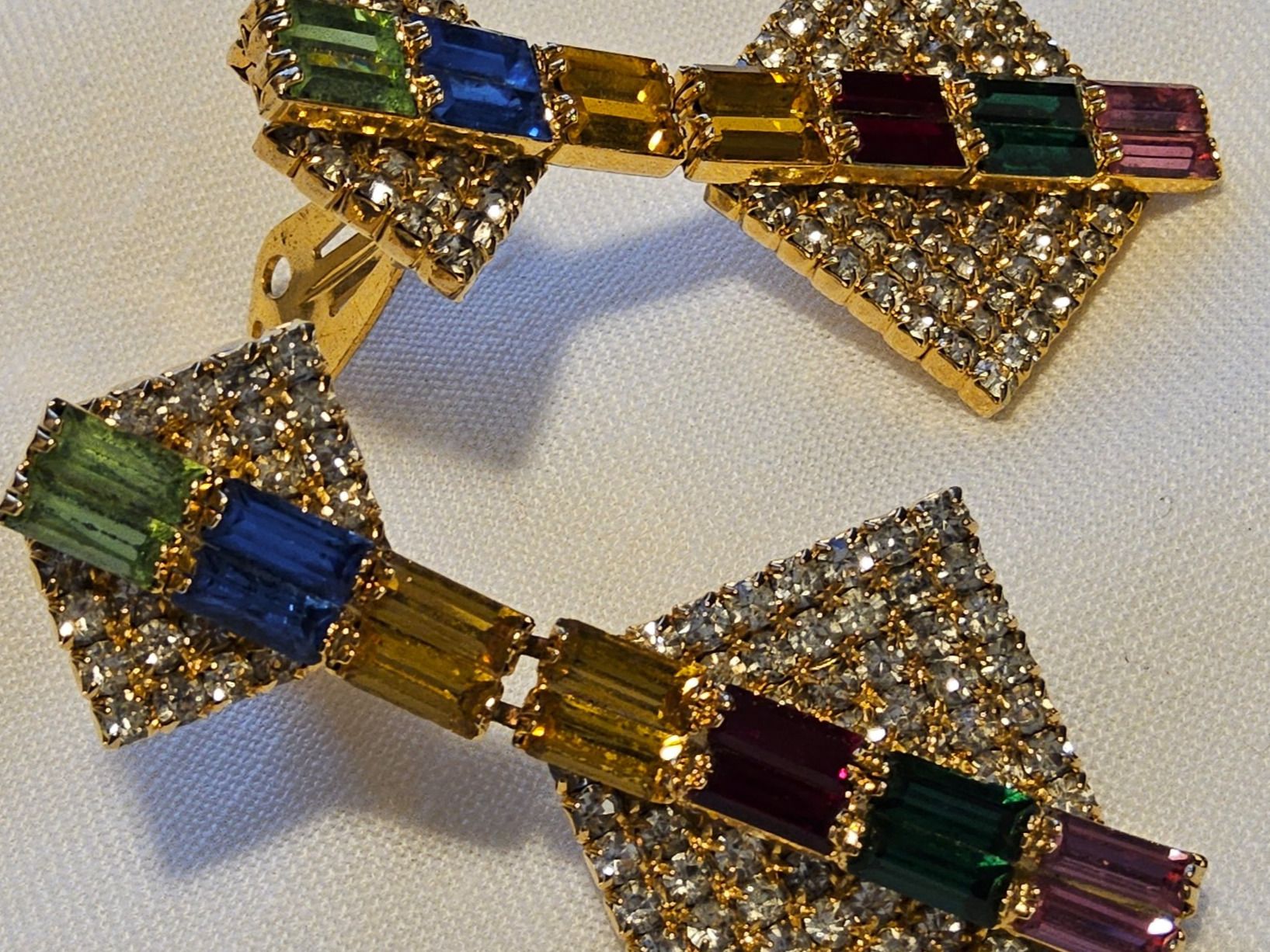 Orecchini pendenti & Orecchini a lobo: Top Vintage Strass Ohrclips, ca 1950 – Usato da Zürich venduto da Aleick 7