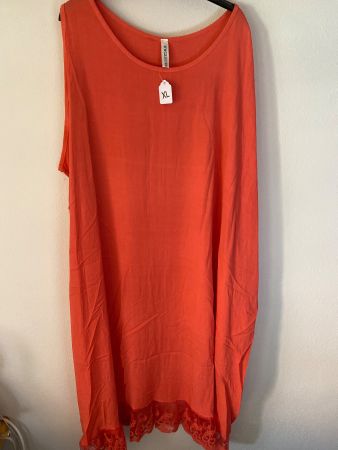 %SOMMER KLEID DAMEN -MIT SPITZEN-ROT%