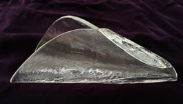 Hergiswilerglas in Tütenform, 20 cm lang, Öffnung Vorne 9 cm