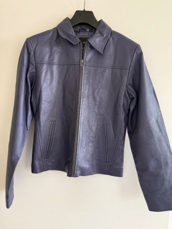 Lederjacke für Damen, Gr. S/36, Lila, Top Zustand!