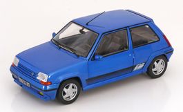 Renault 5 GT Turbo Phase II 1987-1990 blau met. / Decor 1:18