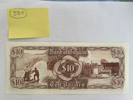 Bank of Guyana 10 Dollars Banknote