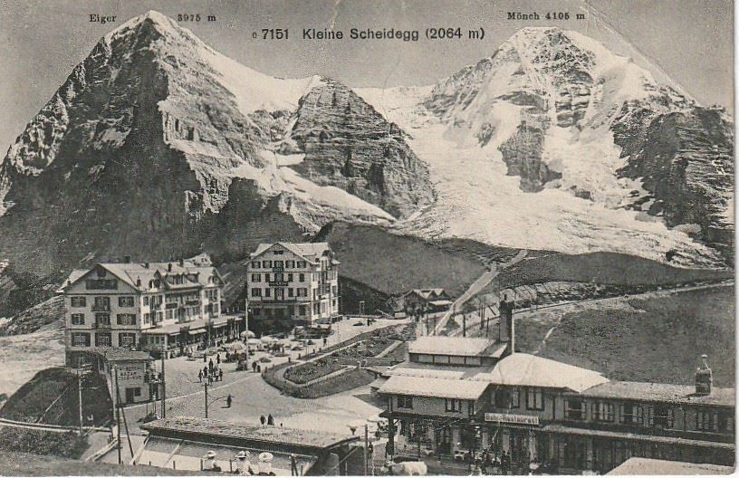 Ansichtskarten: Kleine Scheidegg, Eiger, Mönch – Gebraucht aus Aarburg von Aare10