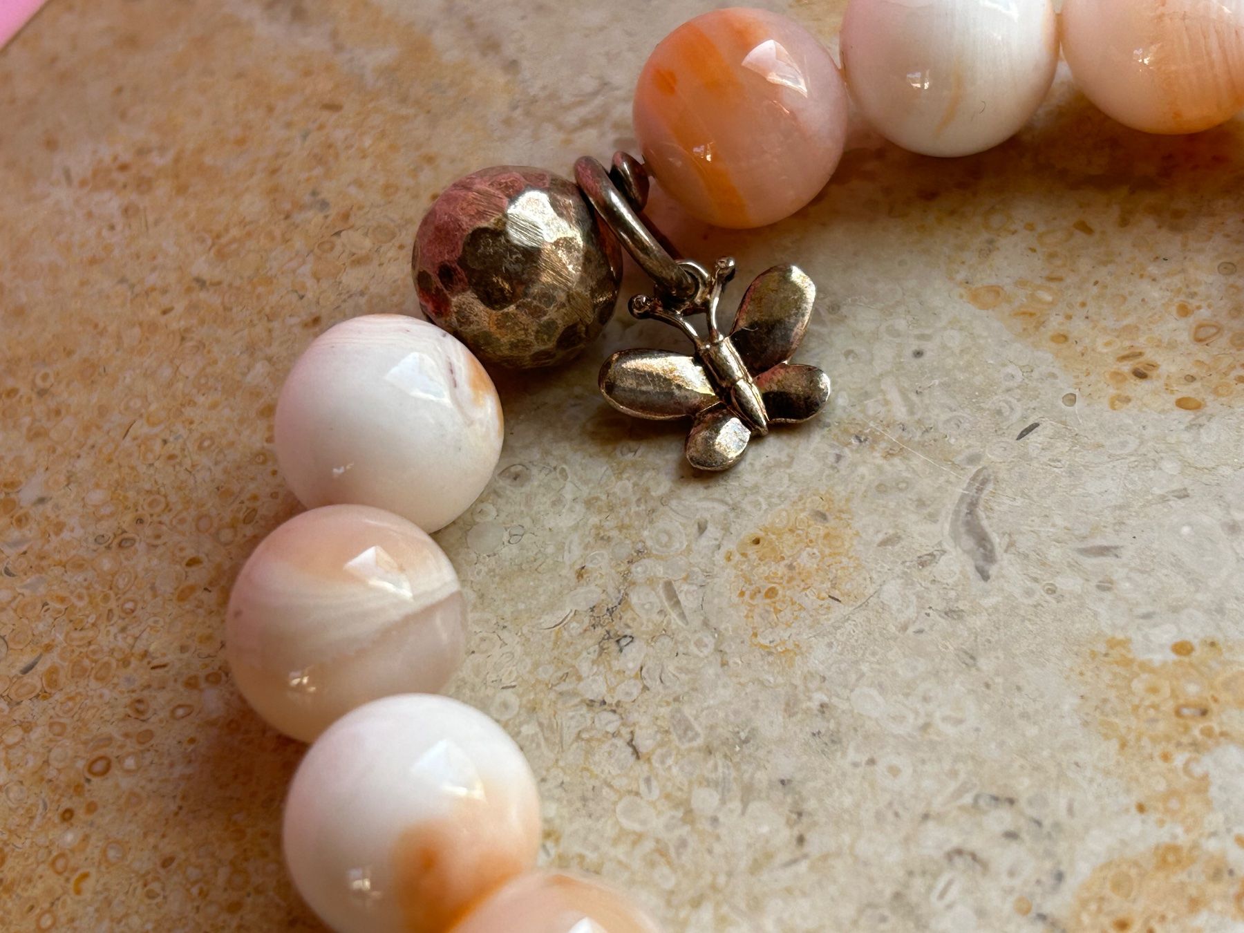 Bracciali & Braccialetti: Armband Achat weiss-orange – Usato da Dittingen venduto da Bellevista 4
