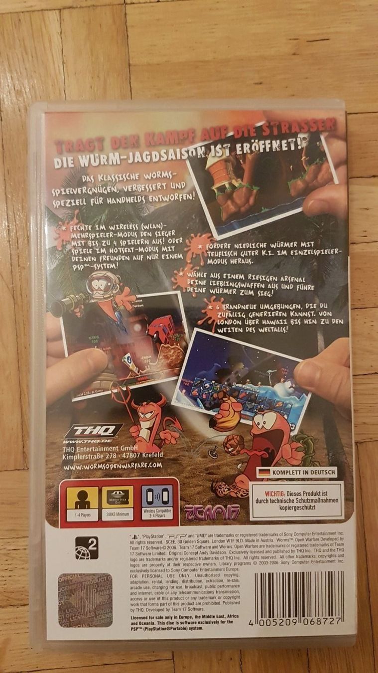 Sony Spiele: Worms Open Warfare PSP – Gebraucht aus Zürich von Mr.Heli 1