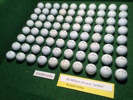 80 Golfbälle Wilson DX-Serie (schön)