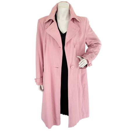 Mantel L oversize Trench Baumwolltwill rosa Orig.VINTAGE 70s