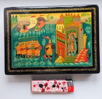 Mstëra Lackierte Pappmache Box, Russland.