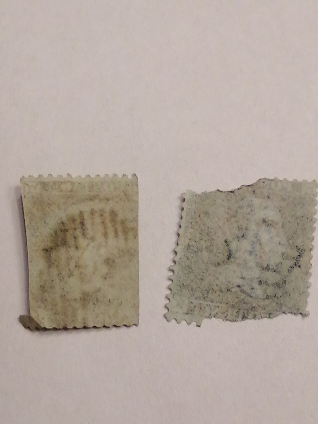 Alle Briefmarken: 2mal Two Pence Blue 1855  – Gebraucht aus Happerswil von tschergi 1