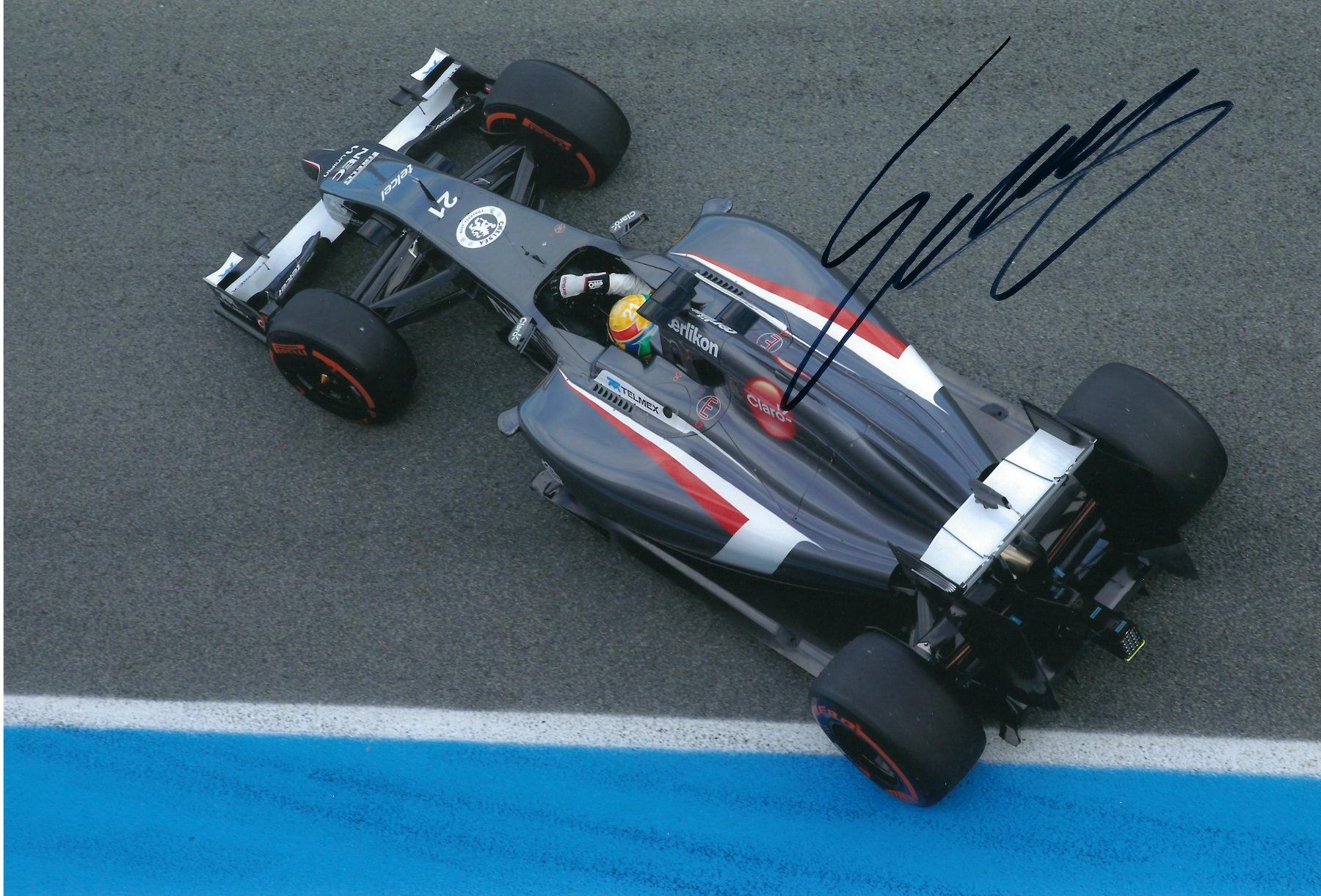 Autografi: Foto; Esteban Gutierrez, Formel 1, Sauber – Usato da Aarburg venduto da Hktm