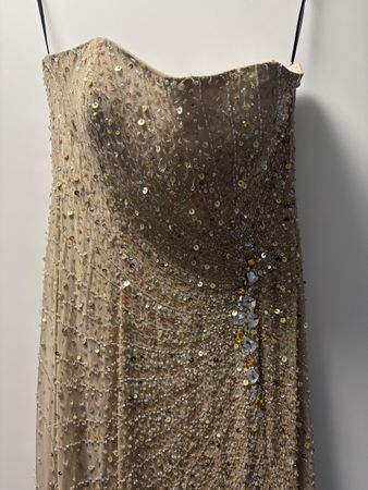 Abendkleid, Gr. L, champagnerfarben
