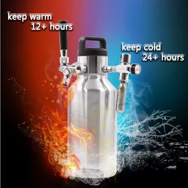 Bicchieri, Caraffe & Bottiglie: Growler de 2L inoxydable et isolé – Nuovo e nell'imballaggio originale da Romont FR venduto da Garcimat 4