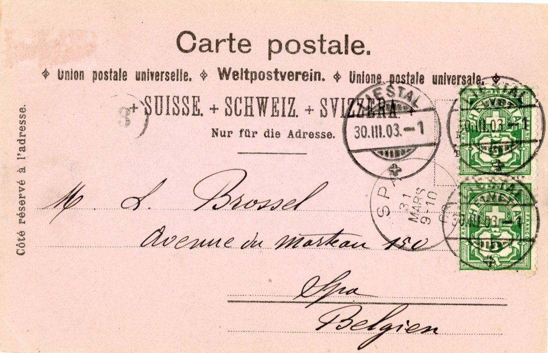 Cartes postales: Liestal   BL          um 1903 – D'occasion à Brig par Valcards54 1
