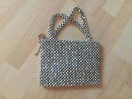 SPEZIELLES, MIT GLITZERSTEINEN BESETZTES DAMEN-HANDTÄSCHCHEN