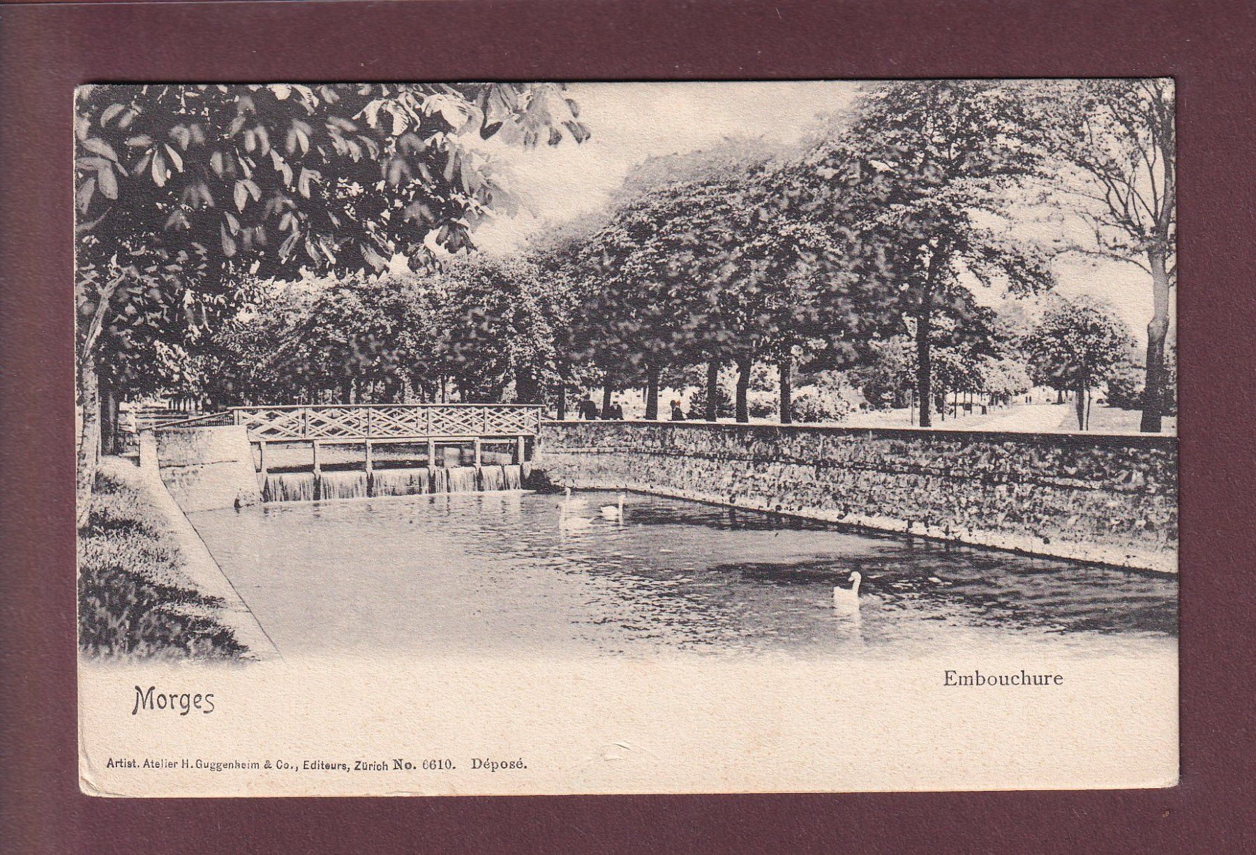 Ansichtskarten: MORGES - Parc de l'Indépendence – Gebraucht aus Pully von nicecards