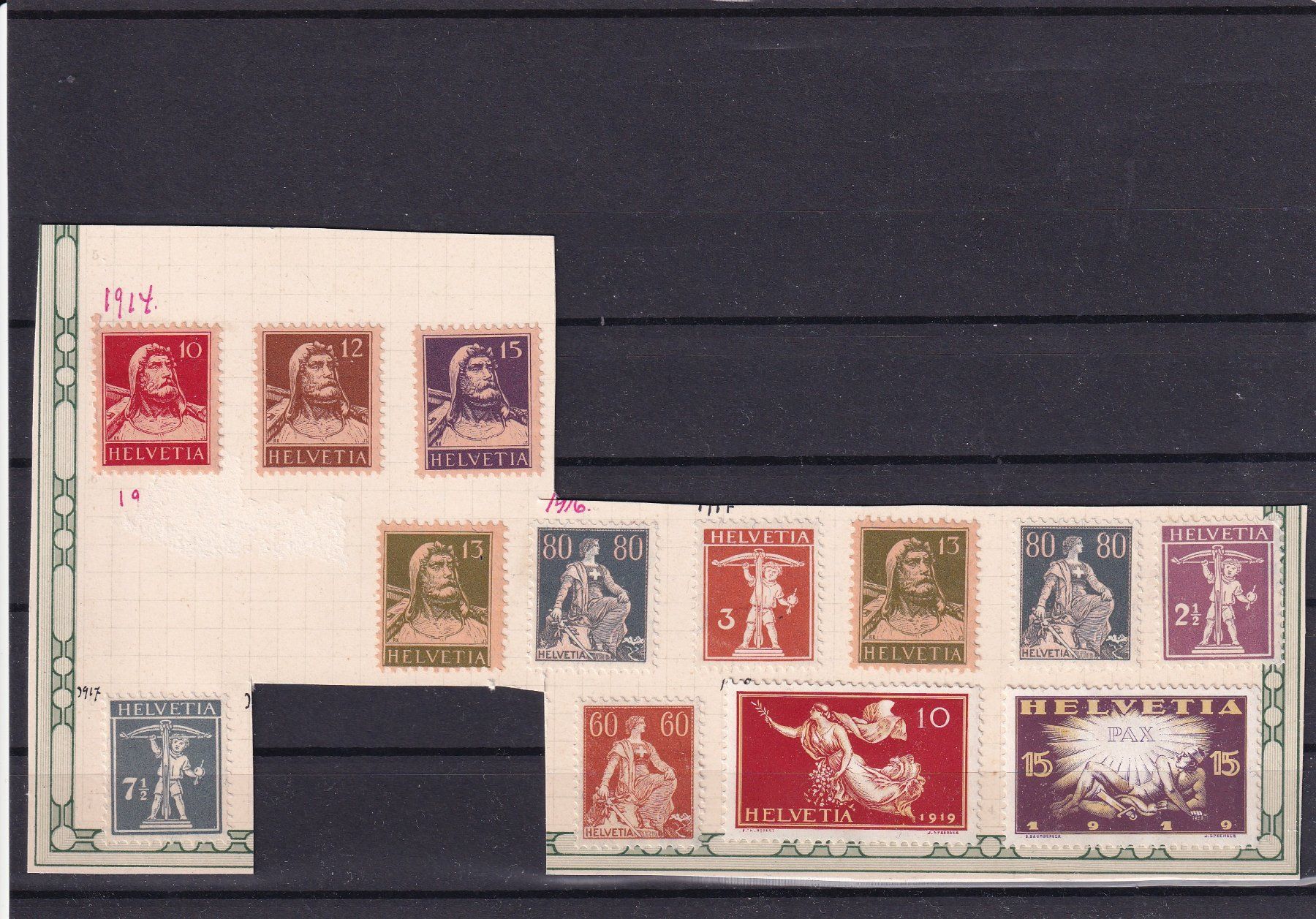 Tous les timbres: 1914 - 1917 Schweiz: Lot – Neuf (Voir description) à Birsfelden par chr_yq2g
