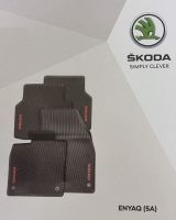 Original Skoda Allwetter Fußmatten 4tlg Vorne + Hinten ENYAQ