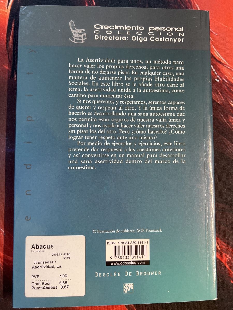 Libri: Livre "L'assertivité" Olga Castanyer - Espagnol – Usato da Genève venduto da PoissonBlue 1