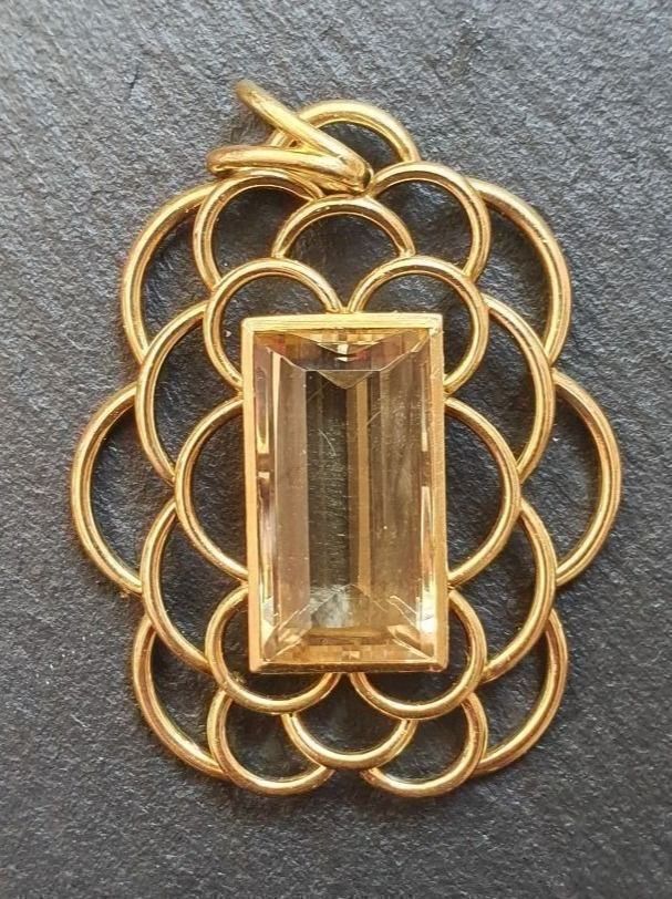 Ciondoli: Handangefertigter Citrin Anhänger – Nuovo (secondo la descrizione) da Unterägeri venduto da Altgoldschmuck 8