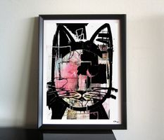 Katze Pop Art Kunst Cat Chat Modern Art Pets Bild Urban