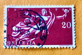 Nr.283 Helvetia mit Stempel  100 Jahre Schweizerischer 