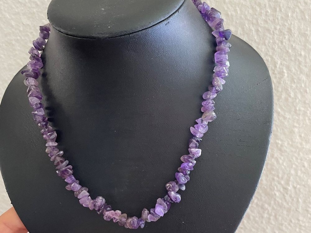 Collier Ancien En Pierre Véritable – Longueur 41-45 Cm – Thème Bohème