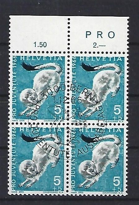 Tutti i francobolli: 1966 - PJ / Einh. Wildtiere / Hermelin – Usato da Schaffhausen venduto da poststamp